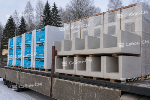 Газобетонные П-образные блоки Бонолит 500х500х250, D500