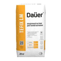 Теплоизоляционный кладочный раствор для теплой керамики Dauer TEFIX LM 20 кг